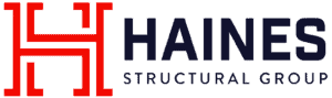 Logo of Haines Structural Group with red letters 
