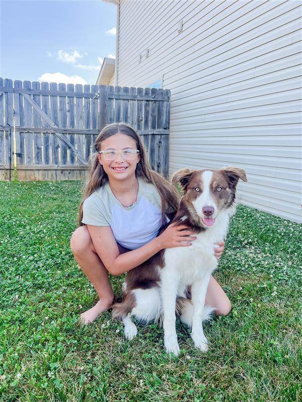 Girl with dog